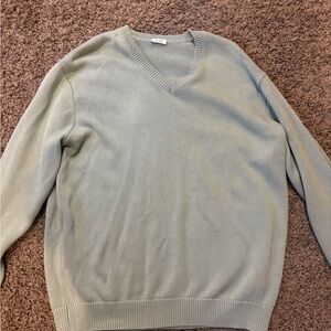 John Galt Sage Green V neck Sweater
